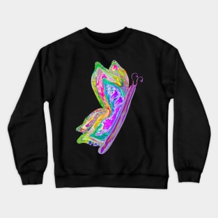 Psychedelic Colorful Butterfly Crewneck Sweatshirt